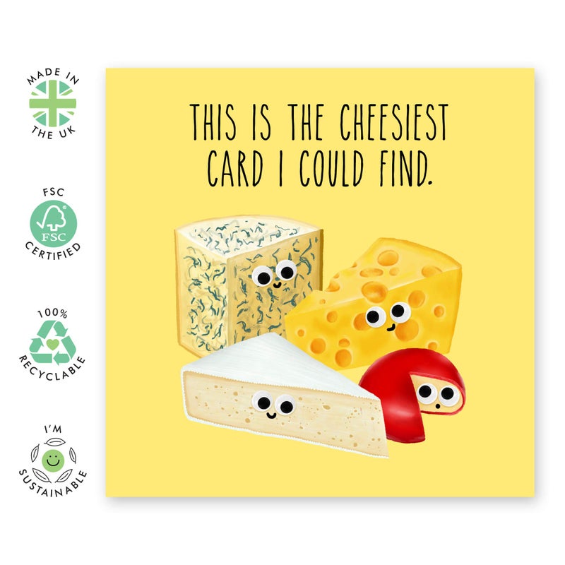 CENTRAL 23 - Funny Valentines Cards For Him & Her - This Is The Cheesiest Card I Could Find - Anniversary Or Birthday Card For Husband Wife Sister Brother Best Friend Mom Dad Boyfriend - Recyclable - Image 2